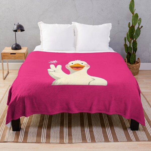 Item preview, Peace Sign Duck – Cute Happy Illustration designed and sold by Regal-Elegances.