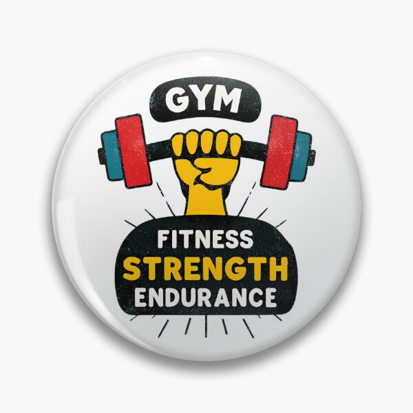 Item preview, Retro Fitness Badge Strength Endurance Gym Motivation designed and sold by ART ATTACK ZONE.