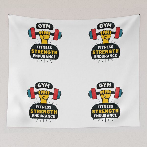 Item preview, Retro Fitness Badge Strength Endurance Gym Motivation designed and sold by ART ATTACK ZONE.