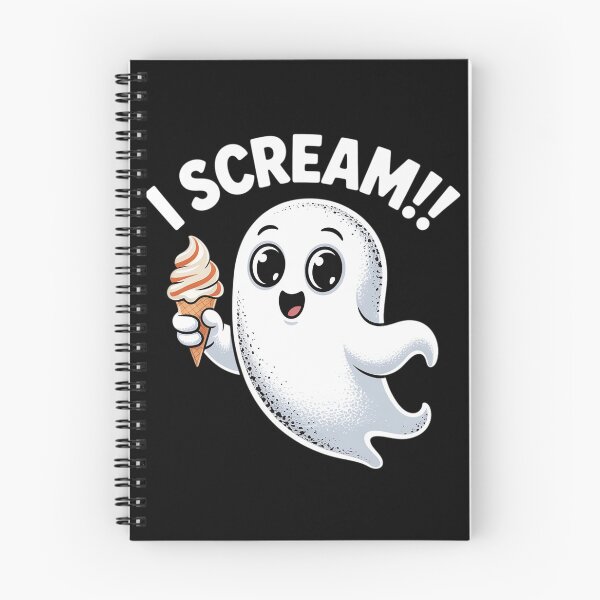Item preview, I Scream Ghost Eating Ice Cream Costume Easy Halloween  designed and sold by MarkLeedsArt.