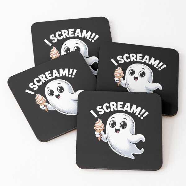 Item preview, I Scream Ghost Eating Ice Cream Costume Easy Halloween  designed and sold by MarkLeedsArt.