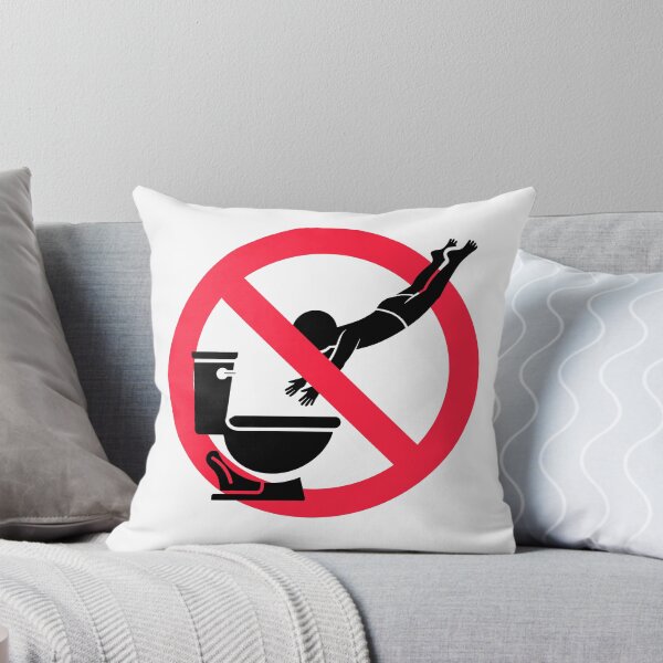 Item preview, No Diving Toilet Sign Funny Bathroom Art designed and sold by MonkiFlipp.