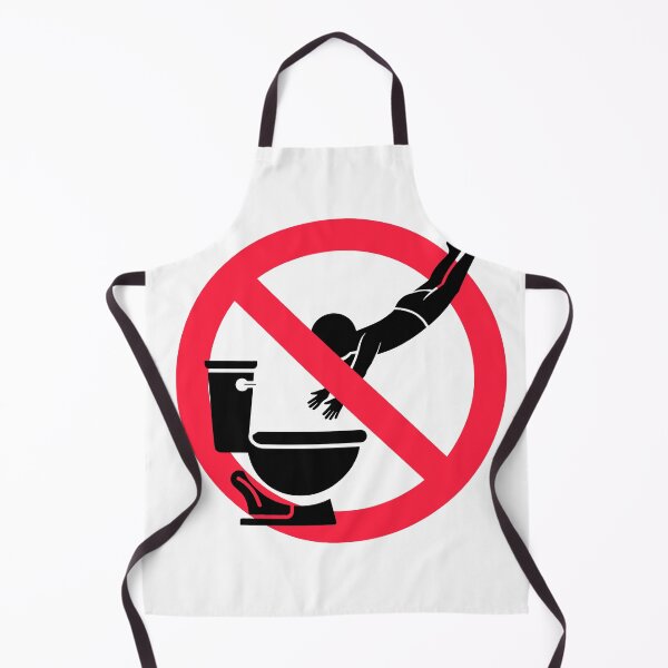 Item preview, No Diving Toilet Sign Funny Bathroom Art designed and sold by MonkiFlipp.