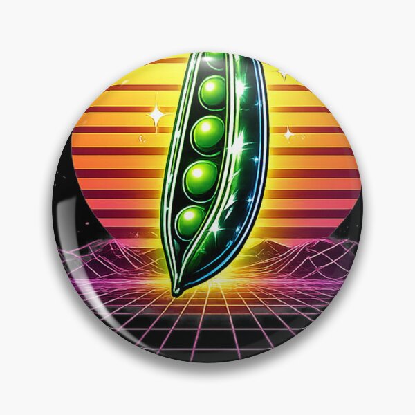 Item preview, Synthwave Snow Pea Retro 80s Futuristic Vegetable Lover designed and sold by UnivStore.