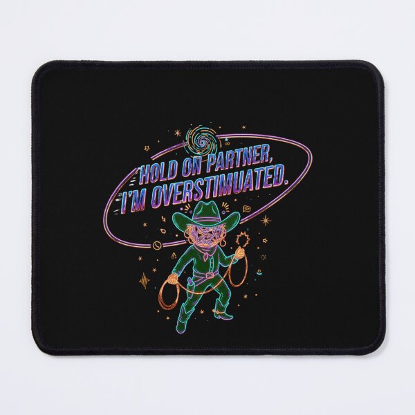 Item preview, Hold On Partner I’m Overstimulated Funny Neon Cowboy Art designed and sold by medoutfits.