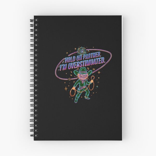 Item preview, Hold On Partner I’m Overstimulated Funny Neon Cowboy Art designed and sold by medoutfits.