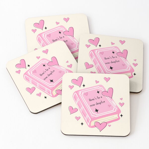 Item preview, Here’s to a New Chapter Pink Book with Hearts designed and sold by joleyjl.