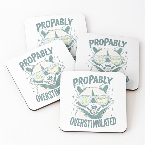 Item preview, Probably Overstimulated Raccoon Funny Meme Art designed and sold by MonkiFlipp.