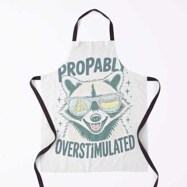 Item preview, Probably Overstimulated Raccoon Funny Meme Art designed and sold by MonkiFlipp.