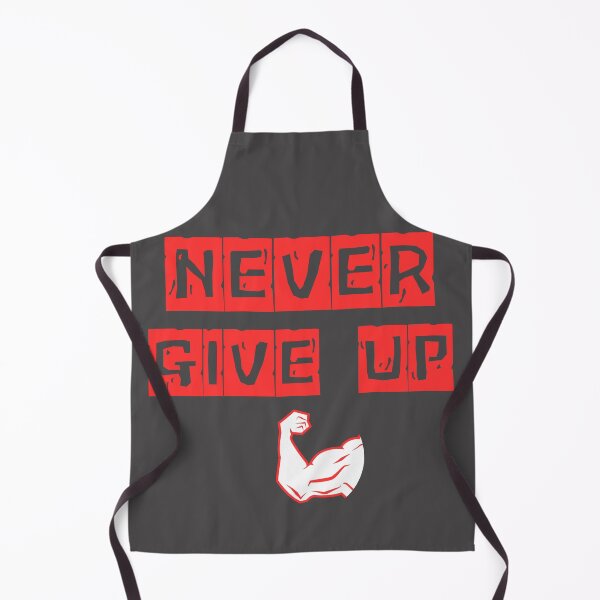 Item preview, Never Give Up – Red Bold Motivational Quote Typography Design designed and sold by NilofaDesigns.