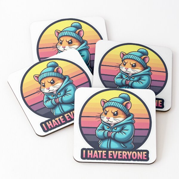 Item preview, Grumpy Hamster - I Hate Everyone Funny designed and sold by The Grumpy Pet Club.