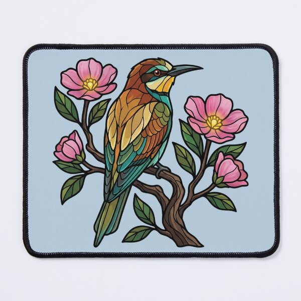Item preview, European Bee Eater Botanical Illustration Art designed and sold by BirdsnStuff.