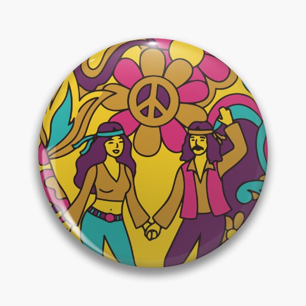 Item preview, Groovy 70s Festival Couple Psychedelic Hippie Art designed and sold by Far Out Goods.