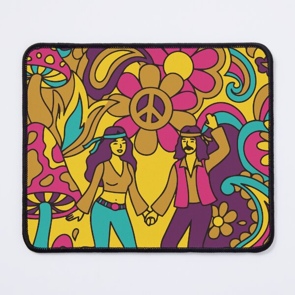 Item preview, Groovy 70s Festival Couple Psychedelic Hippie Art designed and sold by Far Out Goods.