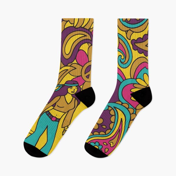 Item preview, Groovy 70s Festival Couple Psychedelic Hippie Art designed and sold by Far Out Goods.