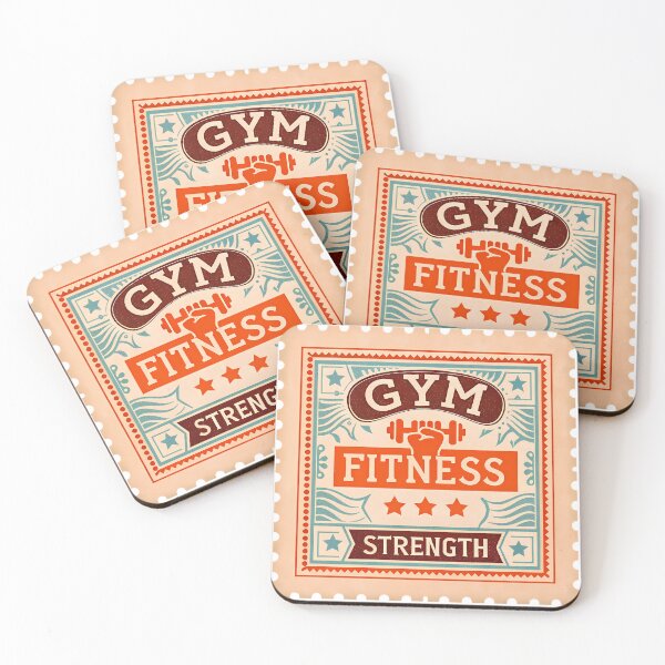Item preview, Retro Orange Fitness Badge Strength Endurance Gym Motivation designed and sold by ART ATTACK ZONE.