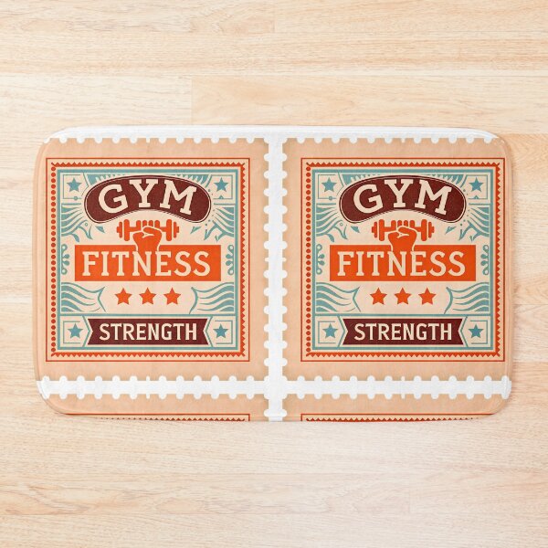 Item preview, Retro Orange Fitness Badge Strength Endurance Gym Motivation designed and sold by ART ATTACK ZONE.