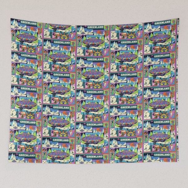 Item preview, Greenland Alien Base Retro Sci-Fi Comic Pop Art designed and sold by zzz888.