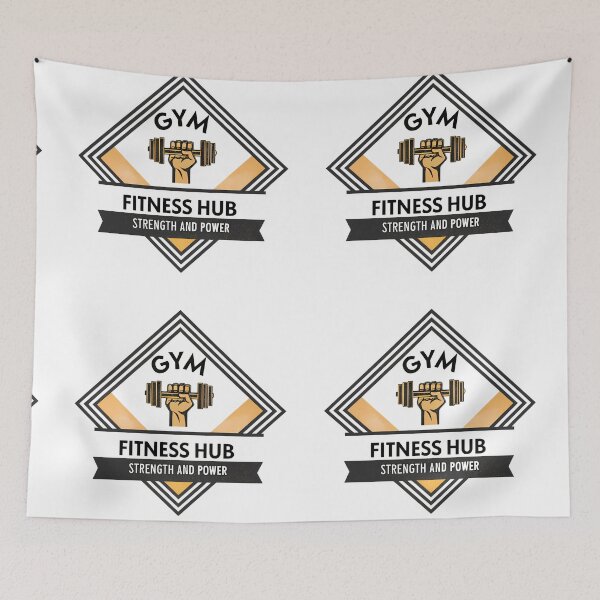 Item preview, Power Retro Fitness Badge Strength Endurance Gym Motivation designed and sold by ART ATTACK ZONE.