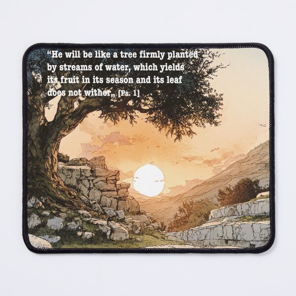 Item preview, Psalm 1 Sunset - Tree by Waters Biblical Art designed and sold by Banal25.