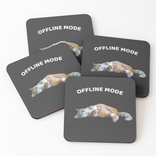 Item preview, Offline Mode Cat – Sleeping Ginger Cat designed and sold by MB-CatPrints.