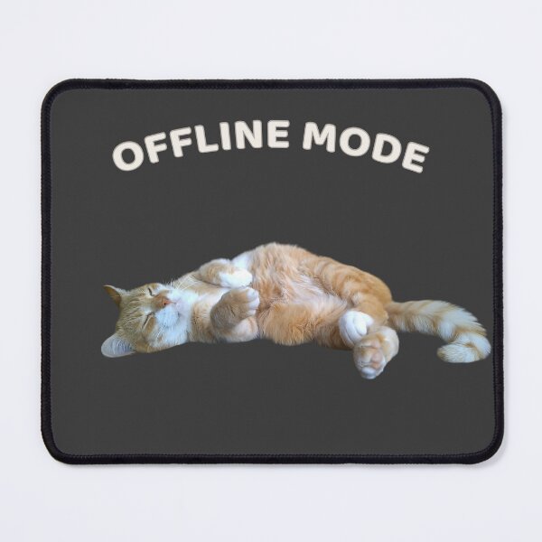 Artikelvorschau, Offline-Modus Katze – Schlafende rote Katze entworfen und verkauft von MB-CatPrints.