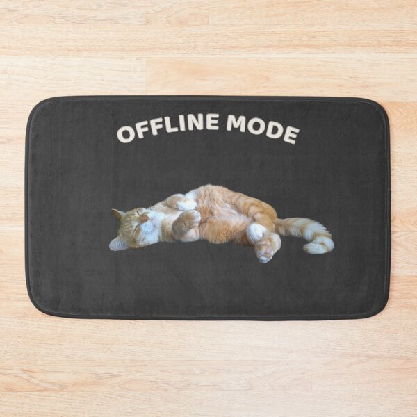 Item preview, Offline Mode Cat – Sleeping Ginger Cat designed and sold by MB-CatPrints.