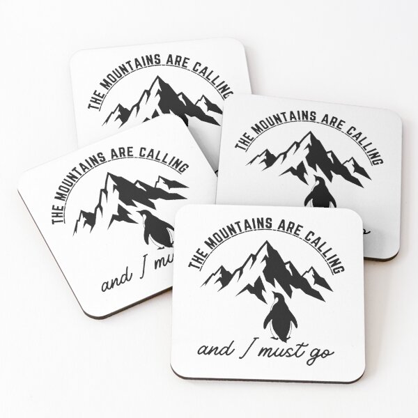 Item preview, The Mountains Are Calling and I Must Go Penguin Quote | Viral penguin  designed and sold by DesignDazzles.