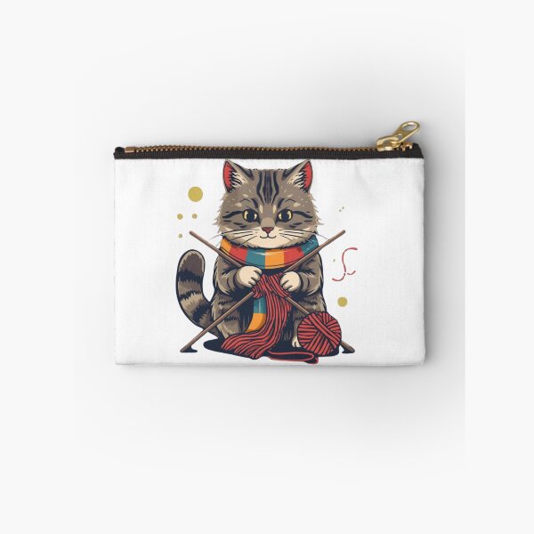 Item preview, Knitting Cat Shirt – Cute Cat Knitting with Yarn  designed and sold by Lamagift.