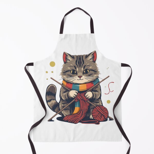 Item preview, Knitting Cat Shirt – Cute Cat Knitting with Yarn designed and sold by Lamagift.