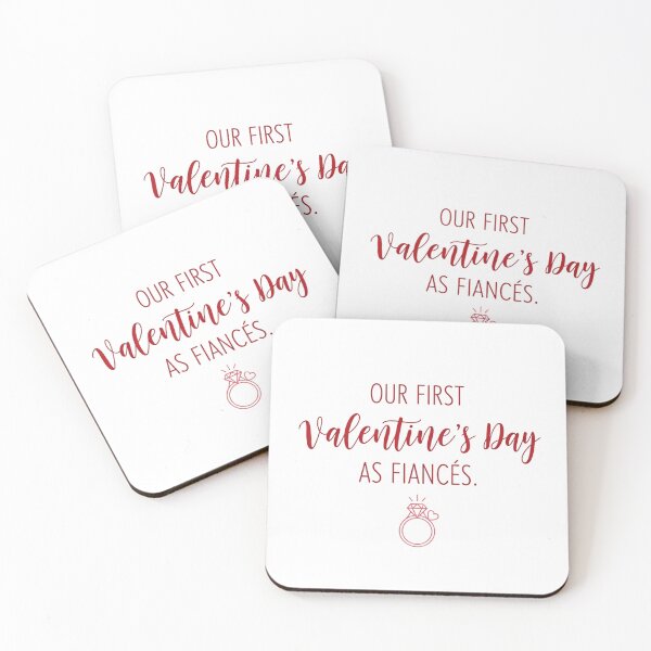 Item preview, Our First Valentine's Day As Fiancés - Engagement Couple Gift designed and sold by Zyra_urs.