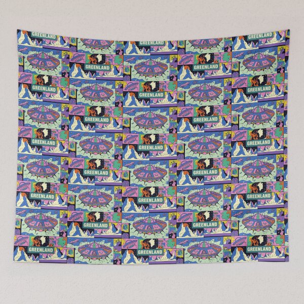 Item preview, Greenland Alien Base Retro Sci-Fi Comic Pop Art designed and sold by zzz888.