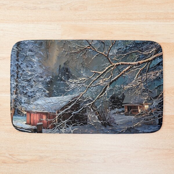 Item preview, Winter Farm at Night designed and sold by tomorrowsart.