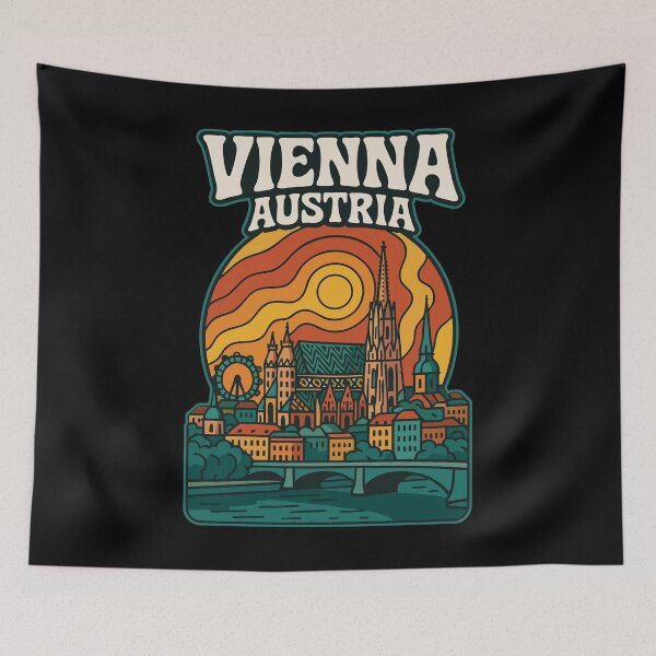 Item preview, Vienna Austria Trippy Art Travel designed and sold by TomFrontierArt.