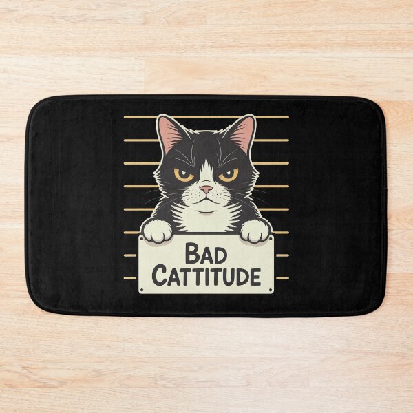 Item preview, Bad Cattitude Grumpy Cat Funny Attitude Design designed and sold by MonkiFlipp.