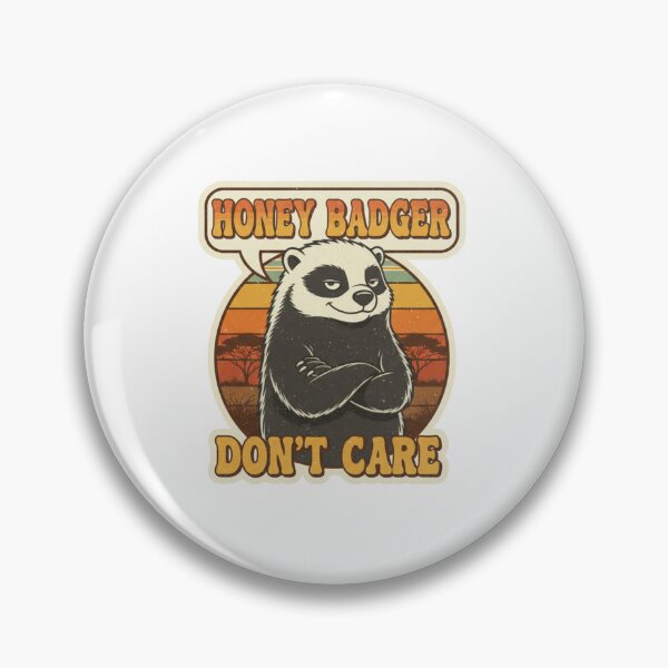 Item preview, Honey Badger Don't Care Funny Sarcastic Retro Vintage 70s Sticker designed and sold by Pingi-shop.