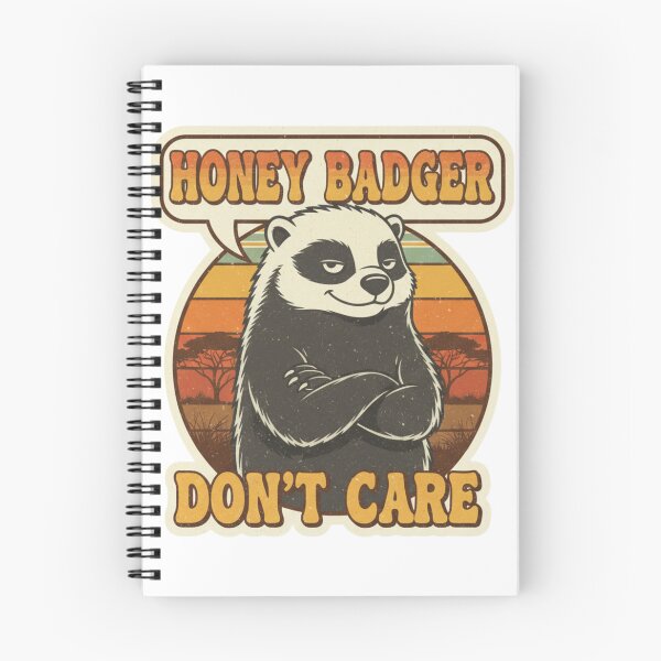 Item preview, Honey Badger Don't Care Funny Sarcastic Retro Vintage 70s Sticker designed and sold by Pingi-shop.