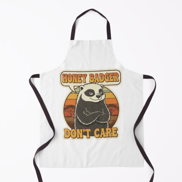 Item preview, Honey Badger Don't Care Funny Sarcastic Retro Vintage 70s Sticker designed and sold by Pingi-shop.