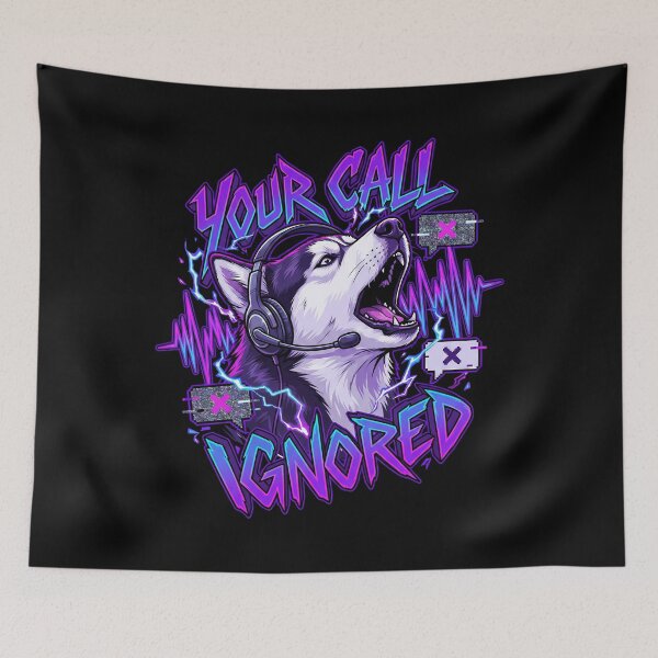 Item preview, Call Center Husky Screaming Headset Neon Wave  designed and sold by Tong4130.