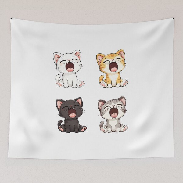 Item preview, Cute Cat Screaming designed and sold by Crazycatgraphic.