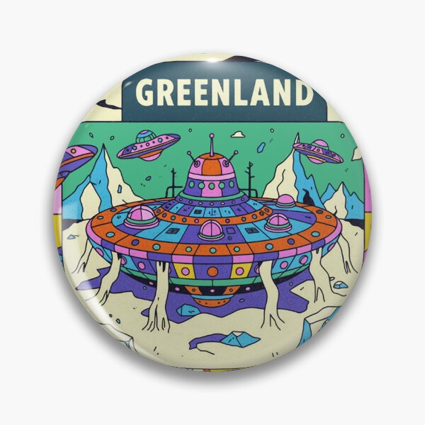 Item preview, Greenland Arctic UFO Landing Retro Sci-Fi Pop Art designed and sold by zzz888.