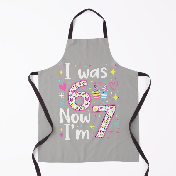 Item preview, 7 Years Old Birthday I was 6 Now I'm 7 6 7 Funny Kids Girls designed and sold by MabelWells.