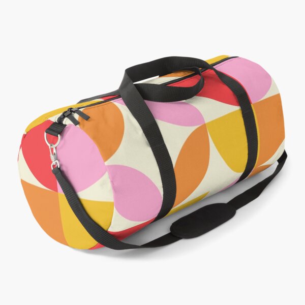 Item preview, Mid Century Half Circles And Circle Leaf in Orange Red Pink Yellow designed and sold by Yasminepatterns .