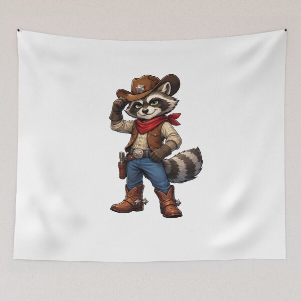 Item preview, Cool Raccoon Cowboy Design – Western Shirt designed and sold by quietvisualsco.