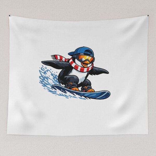 Item preview, Cool Snowboard Penguin – Funny penguin on a snowboard designed and sold by Gletschie.