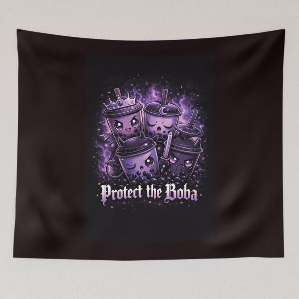 Item preview, Protect the Boba – Gothic Kawaii Bubble Tea Squad designed and sold by alt33rego.
