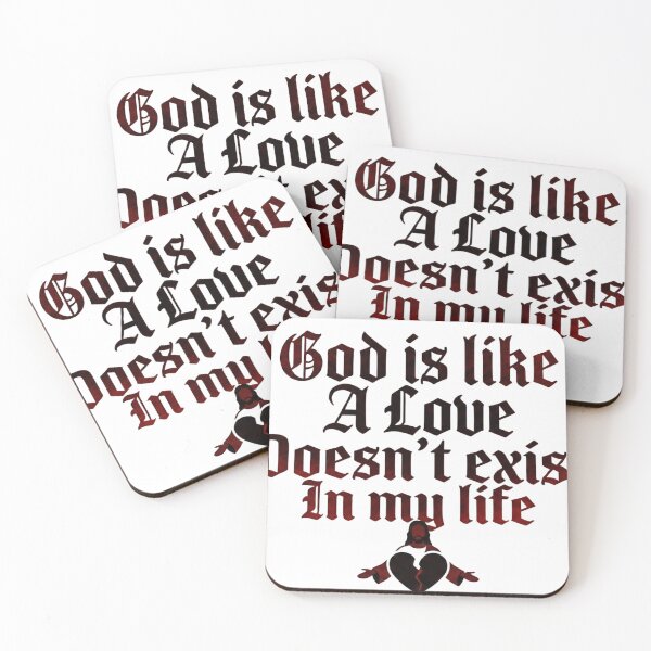 Item preview, God is Like Love Doesn't Exist In My Life - Dark Gothic Atheist & Edgy Grunge Quote designed and sold by TeezOfMadness.