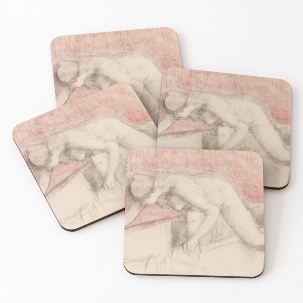 Item preview, The Bath by Edgar Degas: Intimate Impressionist Bather Fine Art Print designed and sold by artofuniverse.