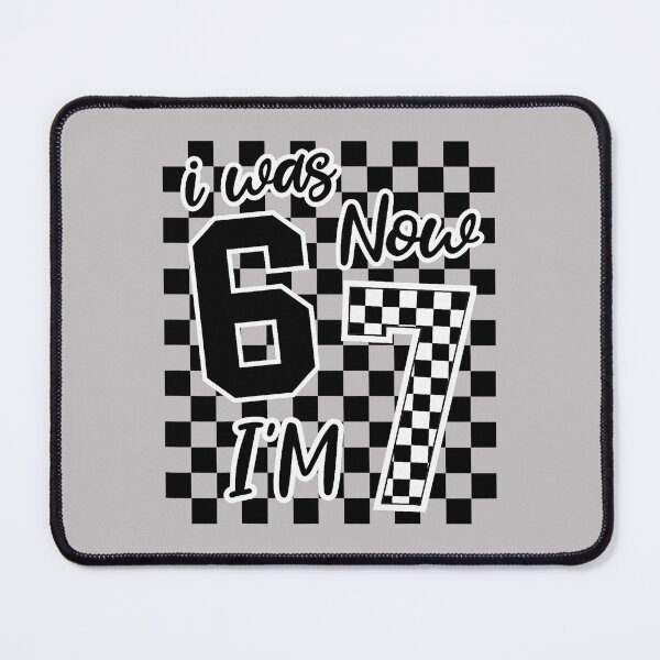 Item preview, Checkered I was 6 Now I'm 7 Birthday Seven Years Old Bday designed and sold by MabelWells.