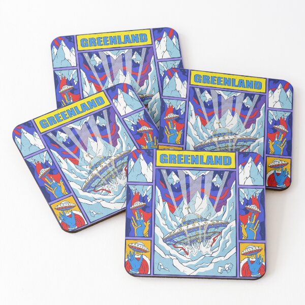 Item preview, Greenland Arctic UFO Crash Retro Comic Pop Art designed and sold by zzz888.